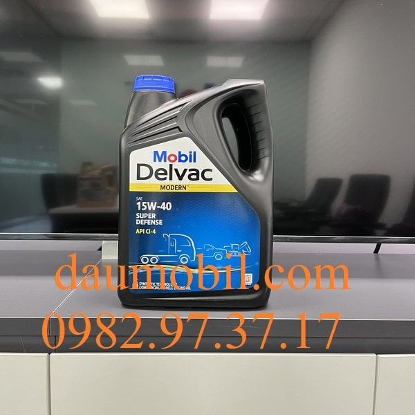 Can 5L dầu Mobil Delvac Modern 15W40 Super Defense